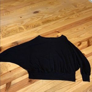 dark gray balloon sleeve sweater